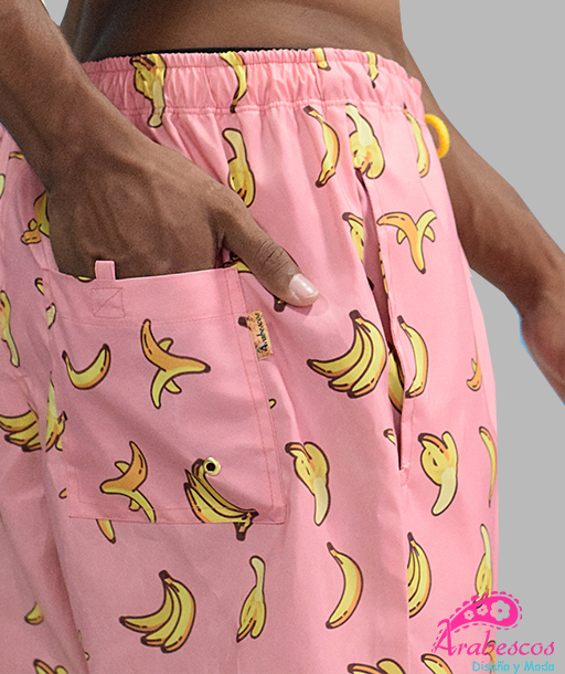 Pantaloneta Rosada Bananos