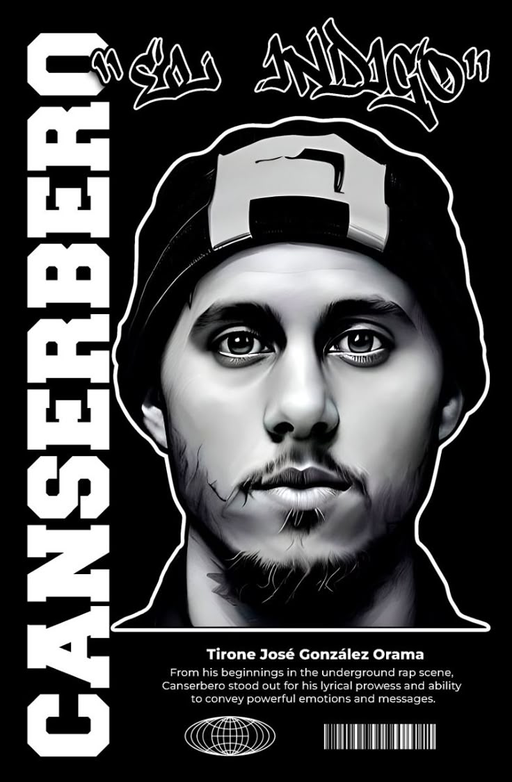 Camiseta Artistas Negra Canserbero