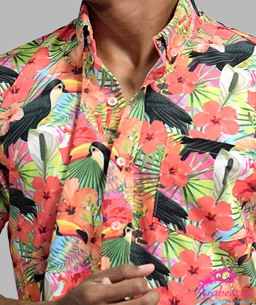 Camisa Playera Tucanes y Flores