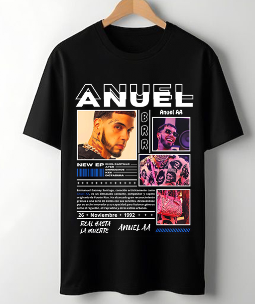 Camiseta Artistas Negra Anuel AA