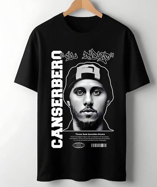 Camiseta Artistas Negra Canserbero