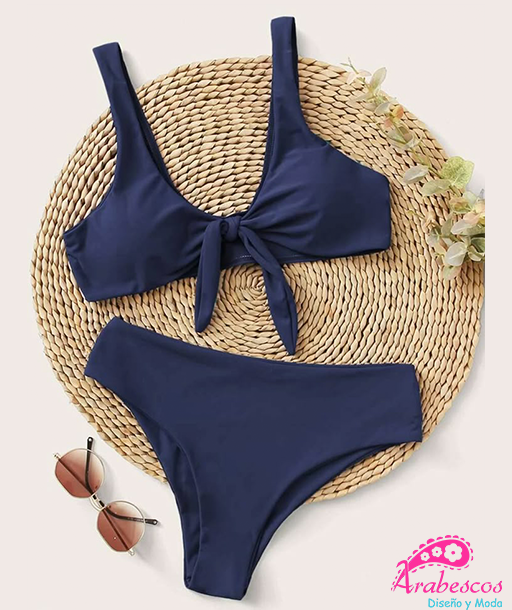Bikini Nudo Top Panty Touche Azul Oscuro
