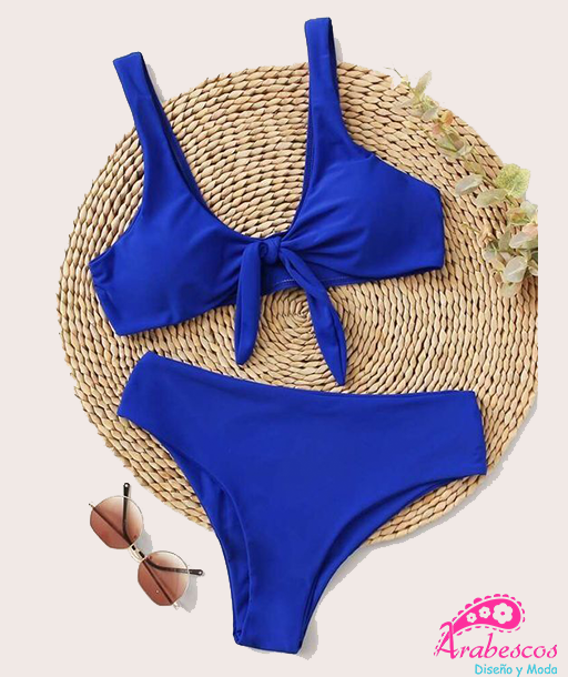 Bikini Nudo Top Panty Touche Azul Rey