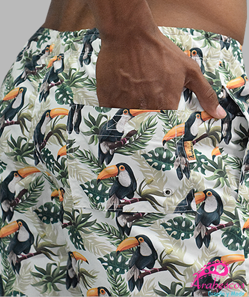 Pantaloneta Tucanes Fondo Verde