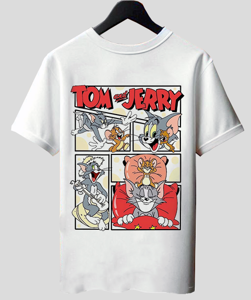 Camiseta Tom y Jerry Blanco